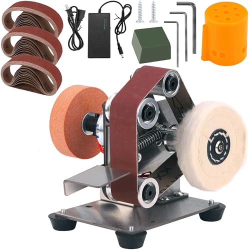 Mini Belt Sander for Knife Making, 3 IN 1 Electric Power Bench Belt Sanders - style: Multi-functional Belt Sander