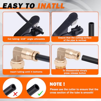 Air Line Kit for Air Spring Bag Suspension with Fittings - size: 7 PCS