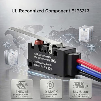 Heavy Duty IP67 Waterproof Micro Switch, UL Recognized Component - size: WS2-Hinge Lever