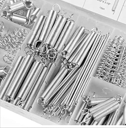 1/2 Sets Spring Assortment kit, 200pcs Heavy Steel Wire-Metal Extension Spring Replacement Kit (2)