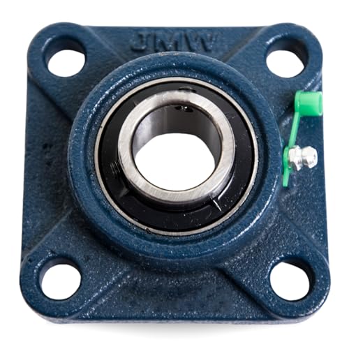 Jeremywell UCF205-16 Pillow Block Bearing (2 Pack), 1 inch Bore, 4-Bolt Flange Mounted, Solid Base, Self-Alignment, Square - size: UCF205-16