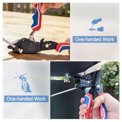 iCrimp Steel Strapping Banding Tool, Metal Tensioner Built-In Cutter - color: Steel Strapping Banding Tool