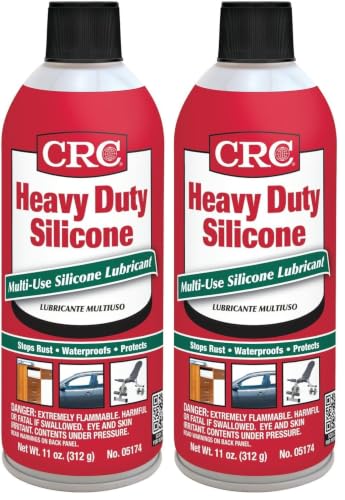 CRC Heavy Duty Silicone Lubricant, 11 Wt Oz, Clear Colorless Liquid (Pack of 2)