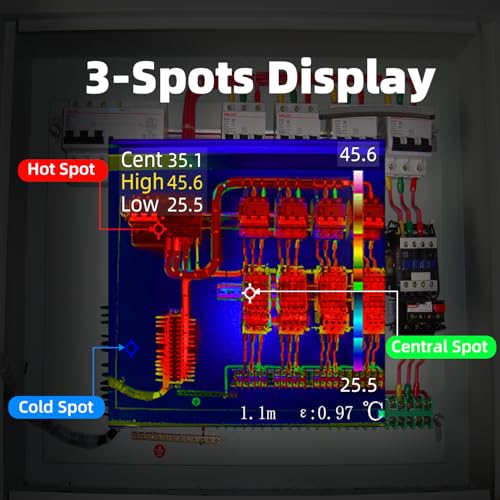 BSIDE Thermal Imaging Camera Multimeter with Macro Lens, 320x320 IR Resolution with 15 Thermal Palettes, 20000 Counts with 3.98" Touch LCD, Measures Cap, AC Clamp, Temp Diode for Electrical Electronic