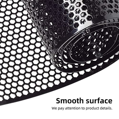 AggAuto Universal 40"x13" Car Grill Mesh Honeycomb 6mm Spacing 2mm Black - size: 6x2mm Honeycomb - Black