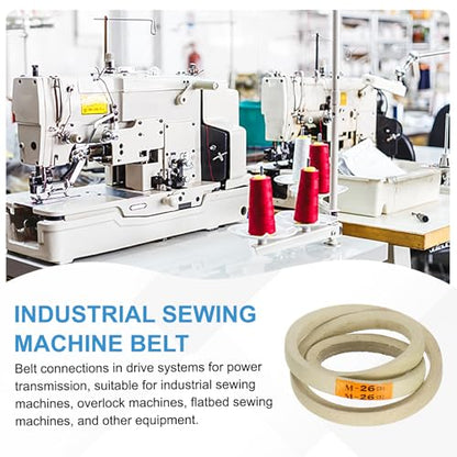 uxcell 4Pcs M26 Industrial Sewing Machine Belt 26.5" Outer Girth Rubber - size: M26