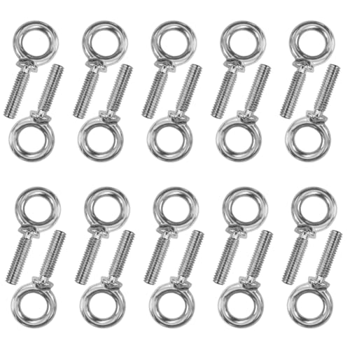 1/4"-20 x 1 UNC Lifting Shoulder Eye Bolts (20 Pack) - size: 1/4"-20 x 1", style: Pack of 20 (304 stainless steel)