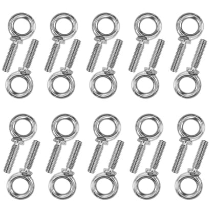 1/4"-20 x 1 UNC Lifting Shoulder Eye Bolts (20 Pack) - size: 1/4"-20 x 1", style: Pack of 20 (304 stainless steel)