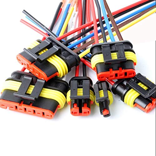 3 Pin Connector Waterproof,3Pin Way Car Electrical Connector,with Wire 16AWG Marine for Car,Truck,Boat,Motorcycle and Other Wire Connections. (5pairs) - size: 3-way