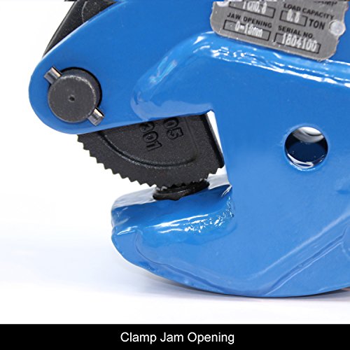 Vertical Plate Lifting Clamp, 0.8T (1760lbs), ASME & CE Compliant, 180° Swivel Shackle, One-Piece Forging, Heavy Duty Steel Plate Clamp, Jaw Opening 0.6", for Industrial Lifting (Pack of 2) - size: 1760 lbs (Pack of 2)
