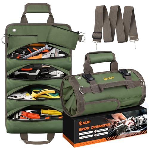 Tool Bag Roll Up, UUP Heavy Duty Portable Soft Tool Storage Gifts for Men - color: Green
