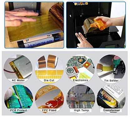 12mm X 33m 108ft Heat Tape Heat Resistant Tape Heat Transfer Tape Thermal Tape High Temp Tape High Temperature Tape Heat Tape for Sublimation for Heat Press No Residue 1Roll (Pack of 2) - size: 12mm x 30m (Pack of 2)