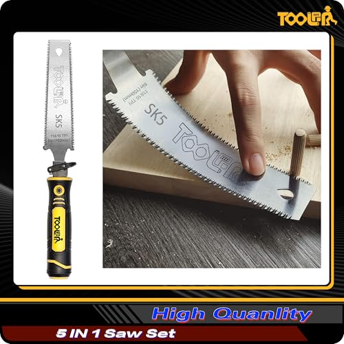 5-In-1 Multi-Blade Handsaw for Woodworking Tools (Japanese/Drywall/Hacksaw) - color: 5-in-1