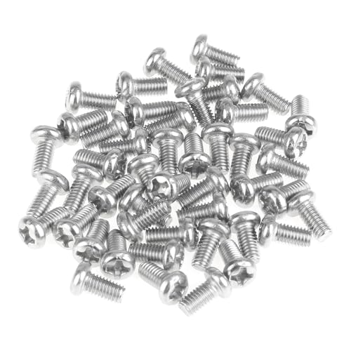 105 Pieces M3 x 6mm Machine Screws, Thread Pitch 0.5mm, Sutemribor M3 Phillips Pan Head Machine Screws, 304 Stainless Steel, Fully Threaded, Silver - size: M3 x 6mm, style: Phillips Pan Head