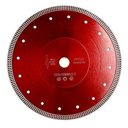 10" Super Thin Diamond Saw Blade for Cutting Porcelain Tile Granite Marble Ceramic Tile - size: 10”-pc