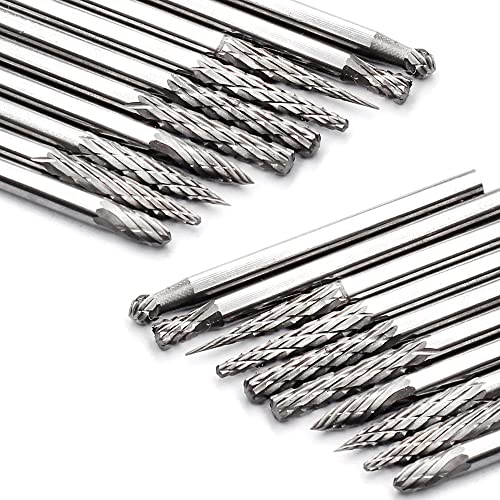 20pcs Solid Carbide Burr Set 0.118‘’（3mm） Shank