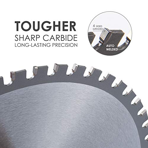 Luckyway 10 Inch Miter Saw Blade 52T with 5/8 Inch Arbor General Purpose Carbide Saw Blade for Cutting Wood, Aluminum and Non-Ferrous Metals - size: 10" / 52T, style: 10 Inch