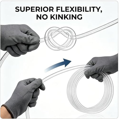 CG WEITENG PNEUMATIC PU Polyurethane Air Tubing, 8mm OD 5mm ID Air Hose Pipe, 16.4 Feet (5m) Flexible Pneumatic Hose for Air Line & Fluid Transfer - White - color: Transparent, size: 5meters-8mmx5mm