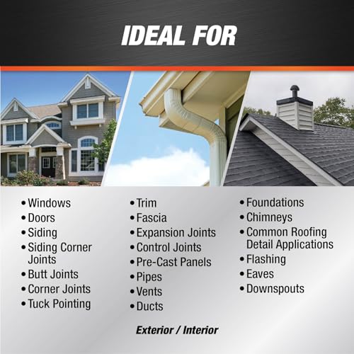 DAP Polyurethane Premium Construction Adhesive Sealant, Gray, 10.1 Oz (7079818814) - color: Gray