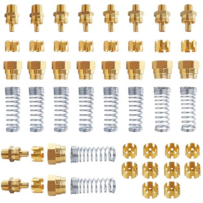 50PCS Brass DOT Air Brake Hose End Fitting Assortment Kit for Replacement - style: 50PCS