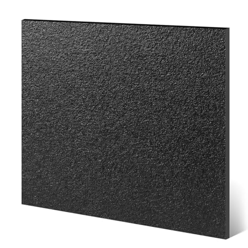 Sasylvia 1/2" X 24" X 24" Black HDPE Sheet,Textured Front & Smooth Back - color: Black, size: 1/2" x 24" x 24"