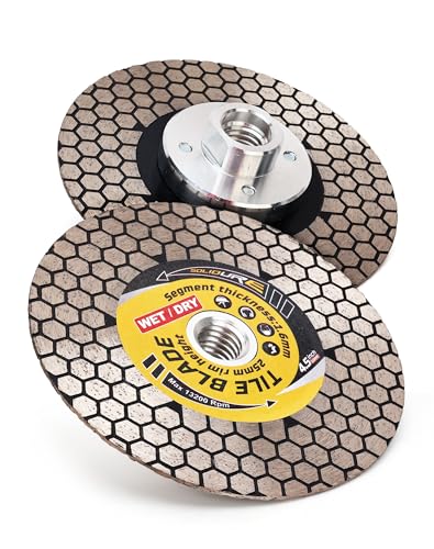 Tile Blade 4.5“ Porcelain Blade with Removable 5/8"-11 Flange Cutting and Grinding for Granite Marble Porcelain Tiles - size: 4.5 Inch-Flange