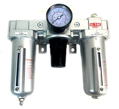 3/4" COMBO PARTICULATE FILTER REGULATOR LUBRICATOR COMPRESSED AIR Manual Drain
