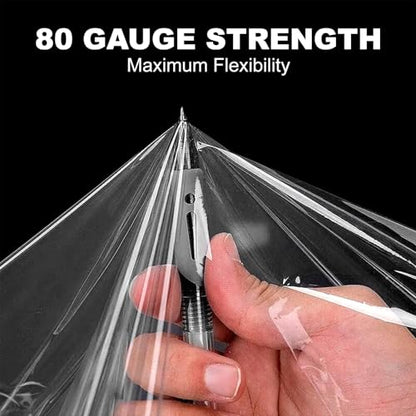 Stretch Wrap Film Roll 80 Gauge 15" x 1000ft Clear Industrial Wrap - size: Clear, 1 Roll 15 In x 1000 Ft