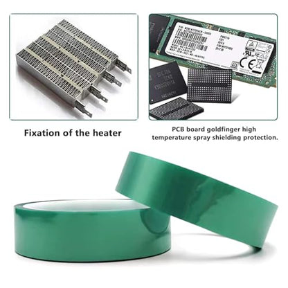 Viaky 3 Rolls High Temperature Tapes, 4/5''*108ft Heat Resistant Tape - color: Green