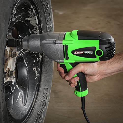 OEMTOOLS 24666 1/2” Drive Heavy Duty Impact Wrench, Corded 120v Impact Driver for Lug Nuts, Home Repairs, Automotive Maintenance, 8.5 Amp Electric Wrench, 400 Ft/Lb Maximum Torque