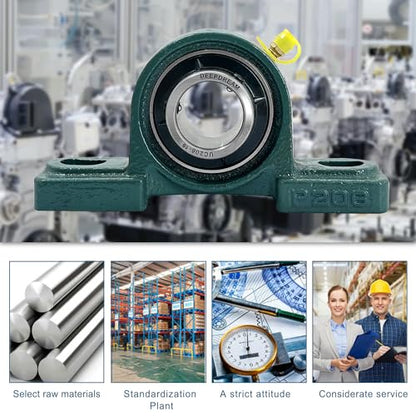 2 Pcs UCP206-19 Pillow Block Mounted Ball Bearing with 1-3/16"(1.1875inch) Self Alignment - size: UCP206-19-2pcs