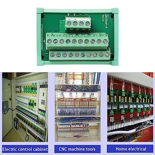 2 in 10 Out 25A DIN Rail Terminal Blocks Distribution Breakout - style: 2 IN 10 OUT