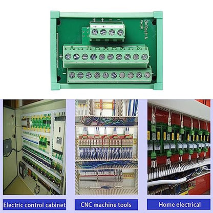 2 in 10 Out 25A DIN Rail Terminal Blocks Distribution Breakout - style: 2 IN 10 OUT