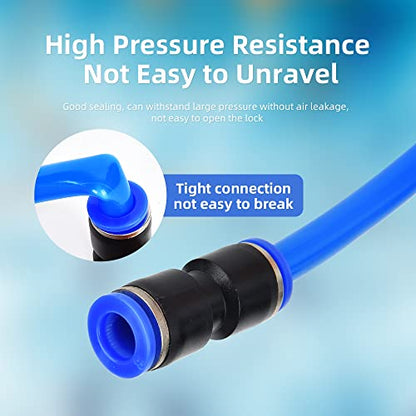 CNAODUN 60Pcs Quick Connect Air Hose Fittings 5/32" 1/4" 5/16" 3/8" 1/2 inch OD Pneumatic Push-to-Connect Fittings Kit Air Line for 5/32 1/4 5/16 3/8 1/2 inch OD Tube - size: PU Kit (60 Pcs)