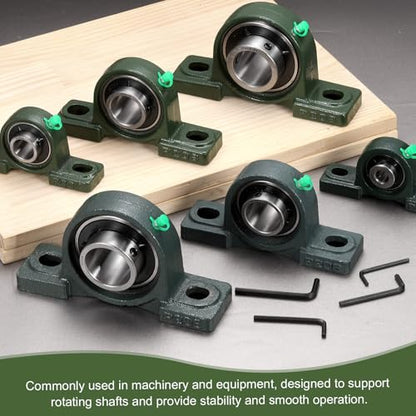 uxcell UCP205 Pillow Block Bearings 25mm Bore Self Alignment Solid Cast - size: UCP205 (Bore 25mm)