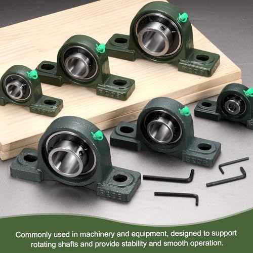 uxcell UCP204 Pillow Block Bearings, 20 mm Bore Self Alignment, (ABEC3) - size: UCP204 (Bore 20mm)