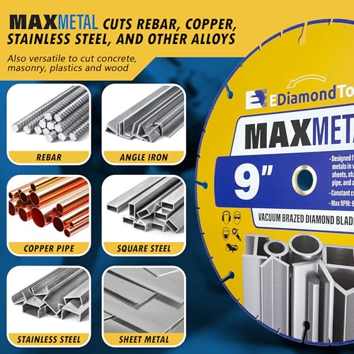 9" Diamond Saw Wheel for Metal Cutting, 1 PC - size: 9"