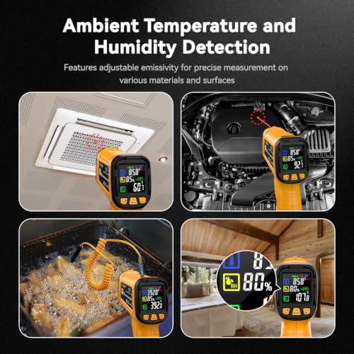 50:1 Infrared Thermometer IR Laser Gun, 1796°F Digital - color: -58°F to 1796°F/-4°F to 932°F
