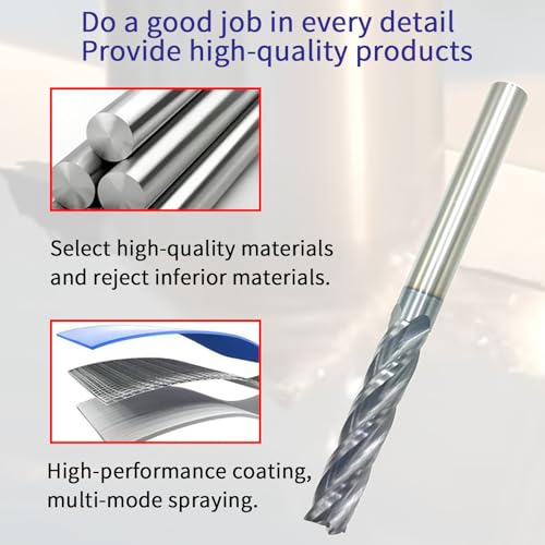 3/8" Carbide End Mill, Extra Long, 4" Overall Length, 4 Flute, AlTiN Coated - size: 3/8"*1-3/4"*4"