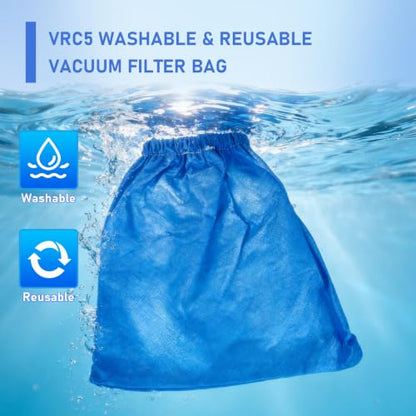 3 pcs Cloth Filter Replacement 916949 Fits Craftsman 2 Gallon VAC, 3 Microlined Filter Bags