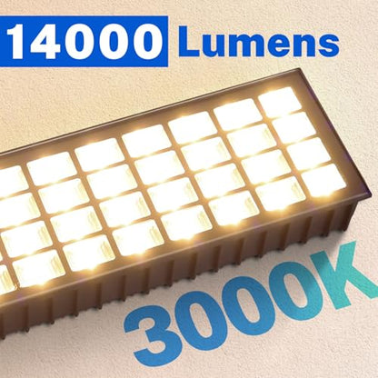 2 Pack LED Shop Lights, 3000K Warm White Plug in Garage Light Waterproof - size: Warm 2pcs