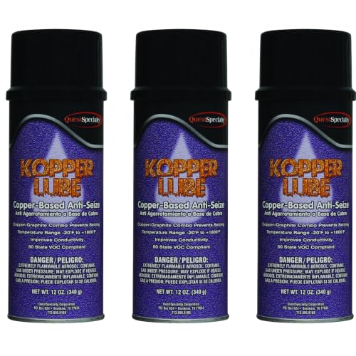 Quest Specialty 5310 Copper Anti-Seize Spray, 12oz. (Pack of 3)
