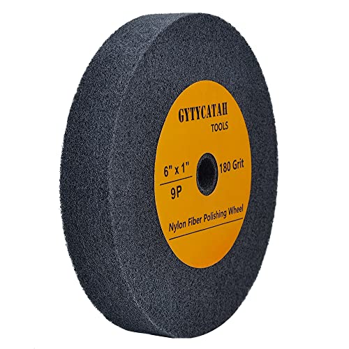 6" Deburring Wheel, Nylon Fiber Polishing Wheels, 9P - style: 6" x 1" x 5/8"