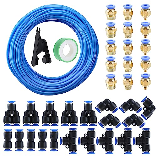 8mm OD 5mm ID Polyurethane PU Air Hose Pipe Tube Kit, 100ft/32M High Flexibility Pneumatic Tubing Air Line Tubing, Blue - size: 8mm OD - 100ft/30m