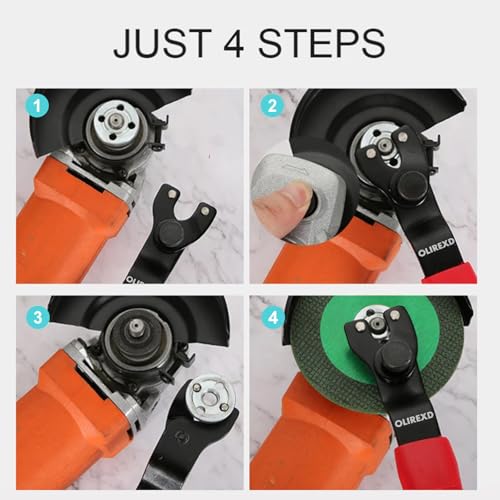 OLIREXD Angle Grinder Universal Adjustable Pin Wrench for Angle Grinder Machine (1, Red) - color: Red