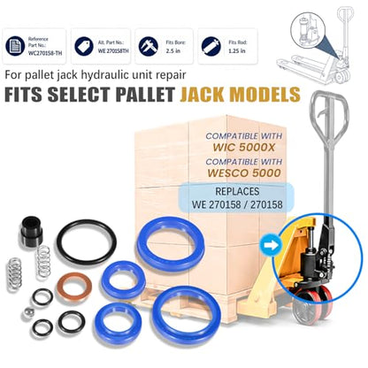 WE270158 Pallet Jack Seal Kit for Wesco Pallet Mule 272748, 5000, WIC5000X