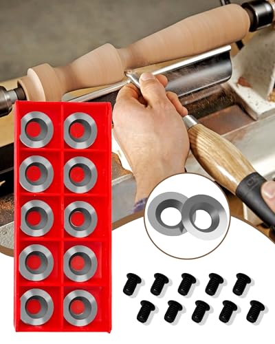 10Pcs 15mm Round Carbide Inserts, Indexable Replacement Cutters Inserts - size: 15mm