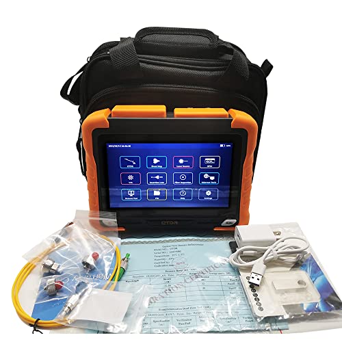 7 inches Touch Screen SM Optic Fiber OTDR Optical Time Domain Reflectometer 1310/1550nm 32/30dBm Tester Built-in VFL OPM OLS Event Map OLT (Optical Loss Test) Functions