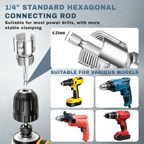 3Pcs Internal & External Pipe Threading Tool Set, 1/2" 3/4" 1" PVC Plastic Pipe Threader Kit, Electric Drill Compatible Thread Cutting Tool for Plumbing Repair & Household DIY Projects