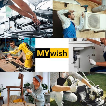 Mywish (5 Sets) 3/8-16x4 Hex Head Assorted Screws Nuts and Bolts with Flat & Lock Washers, 304 Stainless Steel 18-8, Fully Threaded, 3/8 Bolt Metric Bolt Assortment - size: 3/8-16 x 4 (5 set)